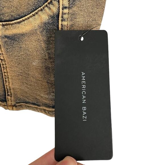 American Bazi Dyed Acid Copper Denim Corset Top NWT XL Castlecore Whimsygoth - Picture 4 of 10